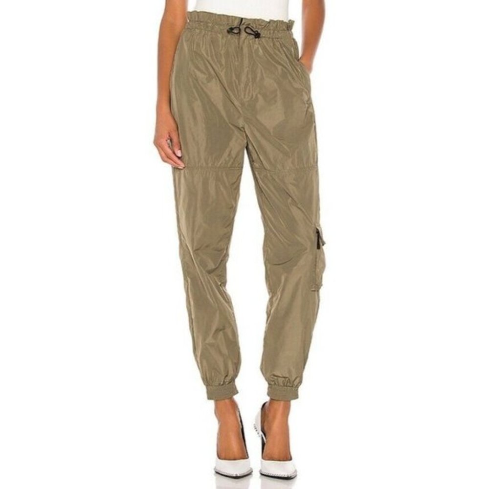 JONATHAN SIMKHAI x REVOLVE Taffeta Windbreaker Pant Army Green Large